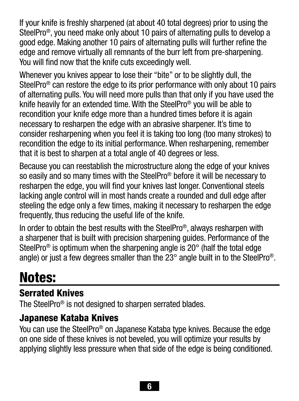 Serrated knives, Japanese kataba knives | Edgecraft Chef's Choice 470 User Manual | Page 6 / 8