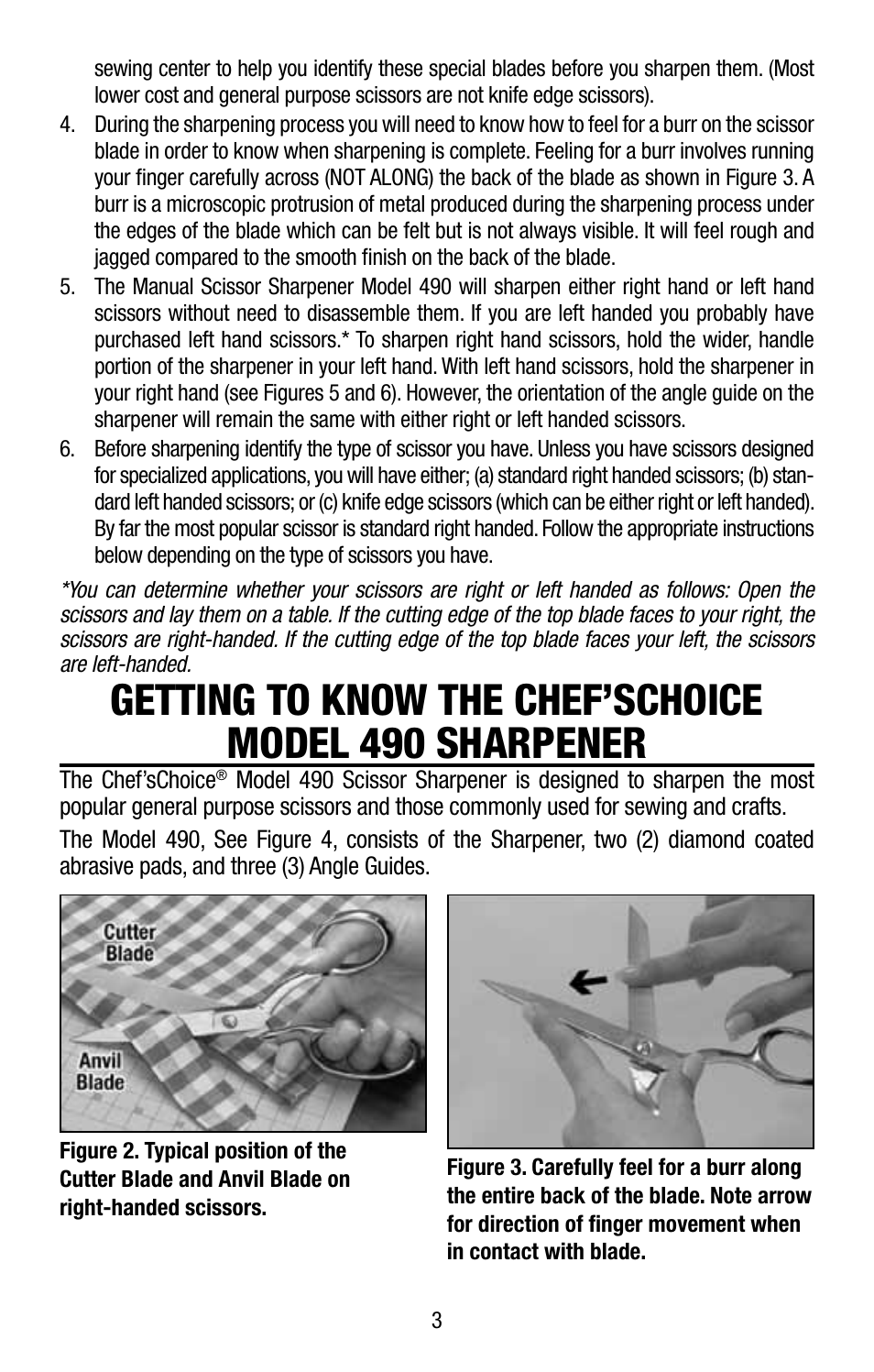 Edgecraft Chef's Choice 490 User Manual | Page 3 / 8
