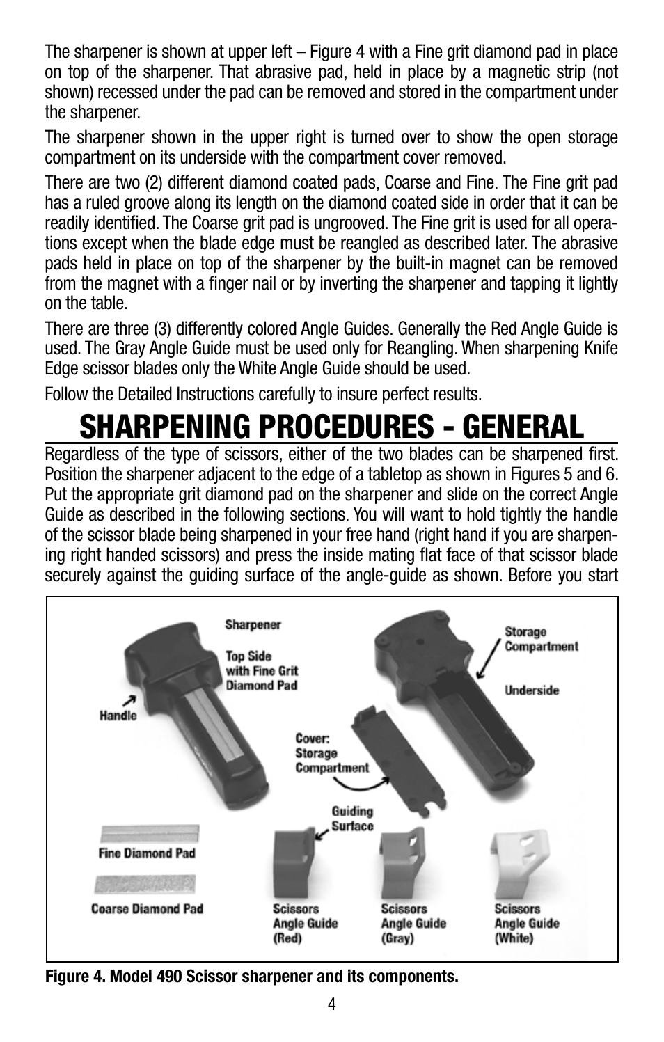 Sharpening procedures - general | Edgecraft Chef's Choice 490 User Manual | Page 4 / 8