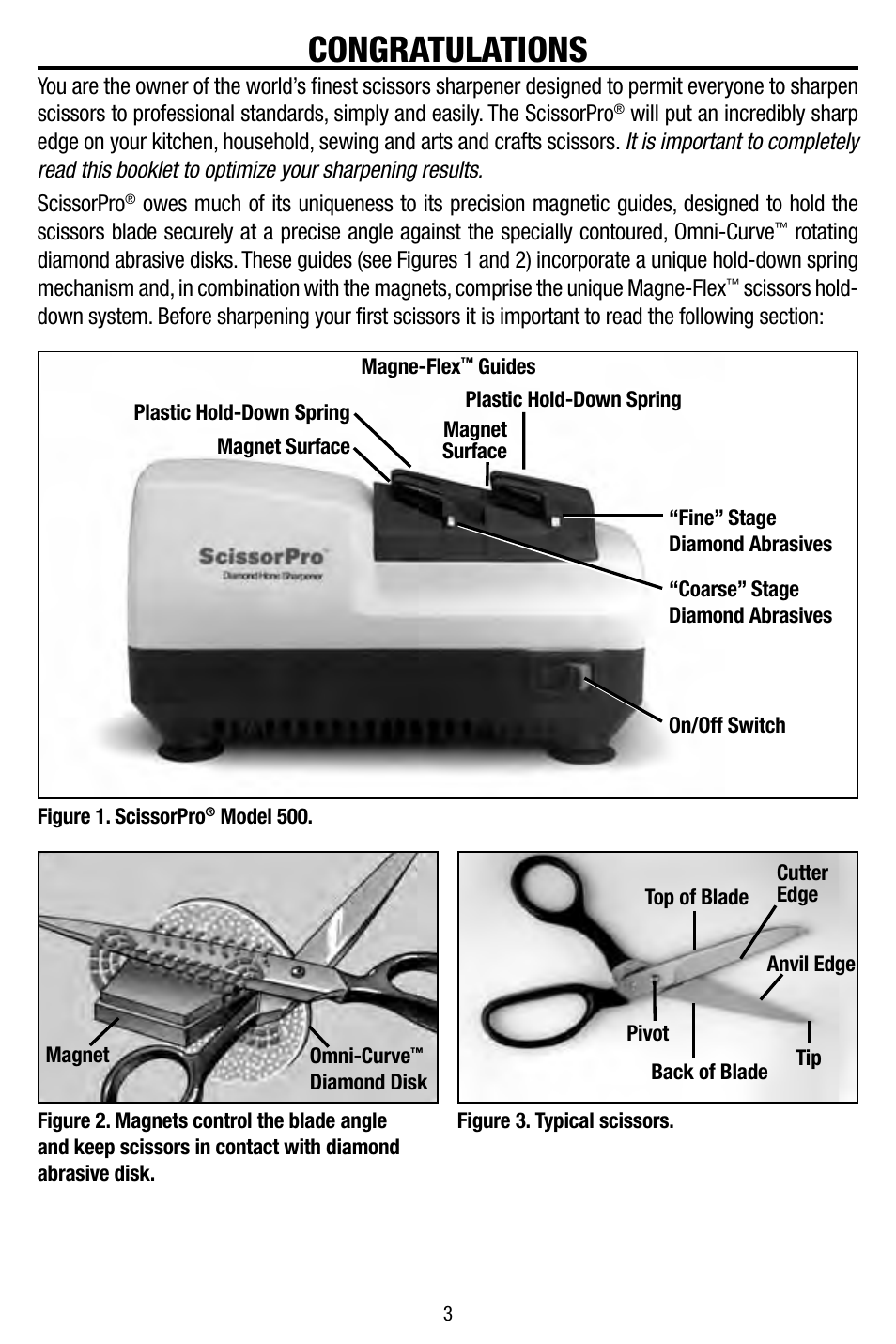 Edgecraft ScissorPro 500 User Manual | Page 3 / 8