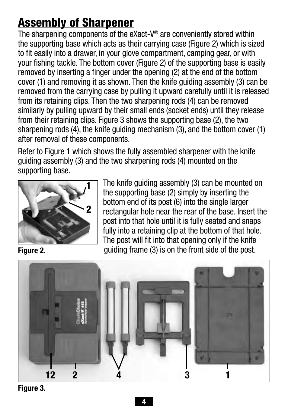 Assembly of sharpener | Edgecraft Chef's Choice eXact-V 415 User Manual | Page 4 / 8