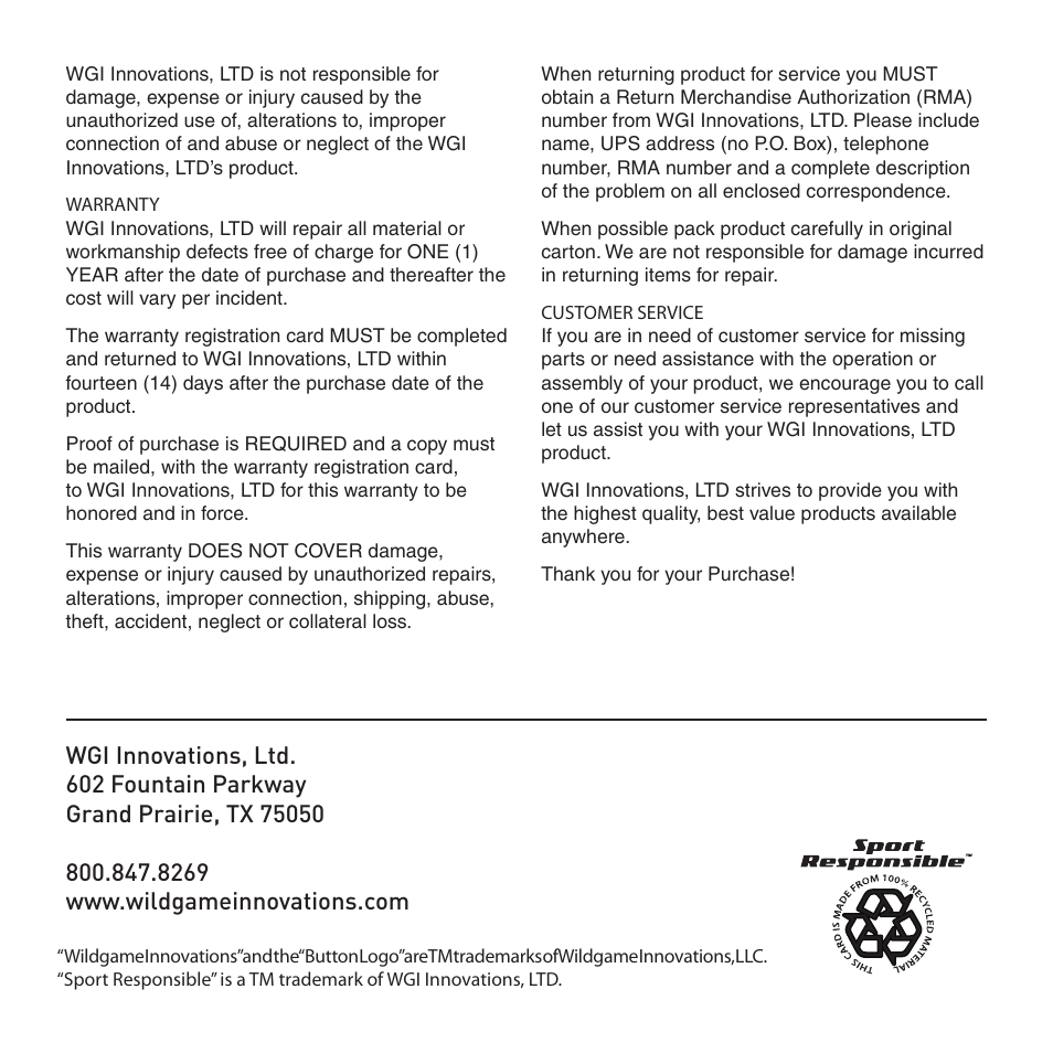 Wildgame Innovations EBX User Manual | Page 4 / 4