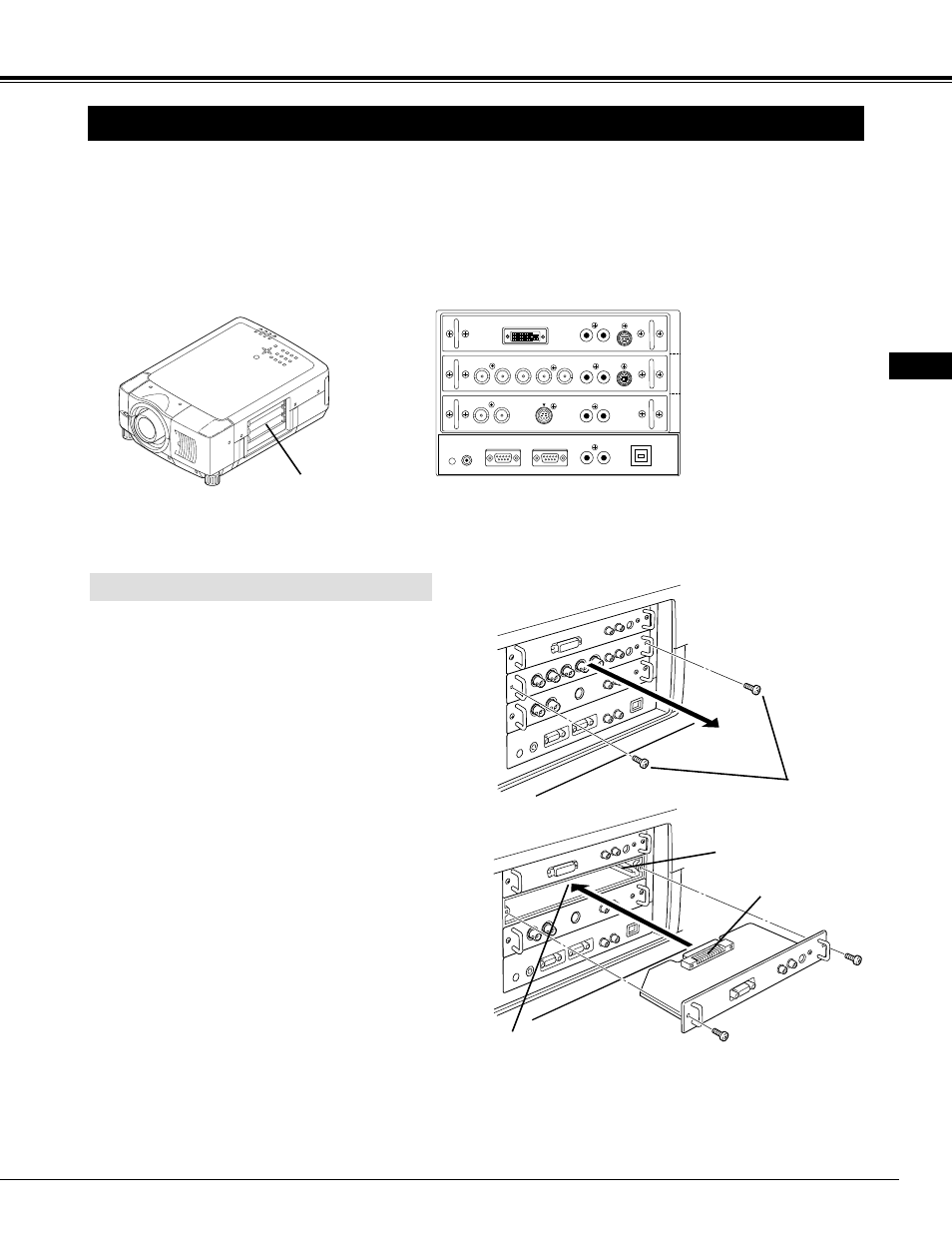 11 connecting projector, Terminals of projector, Replacement of terminal | Ask Proxima Pro AV 9500 User Manual | Page 11 / 52