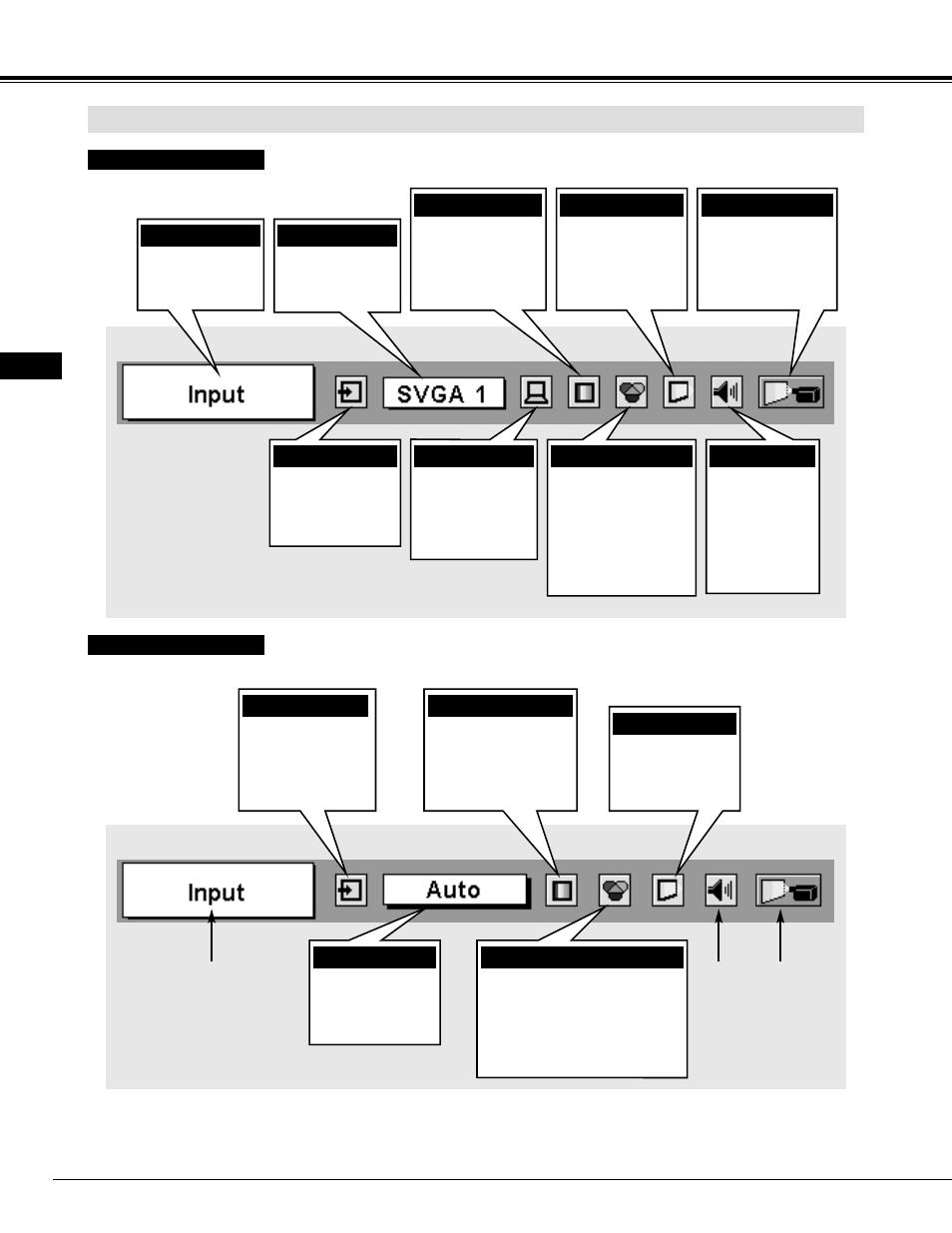 Menu bar, Before operation | Ask Proxima Pro AV 9500 User Manual | Page 20 / 52