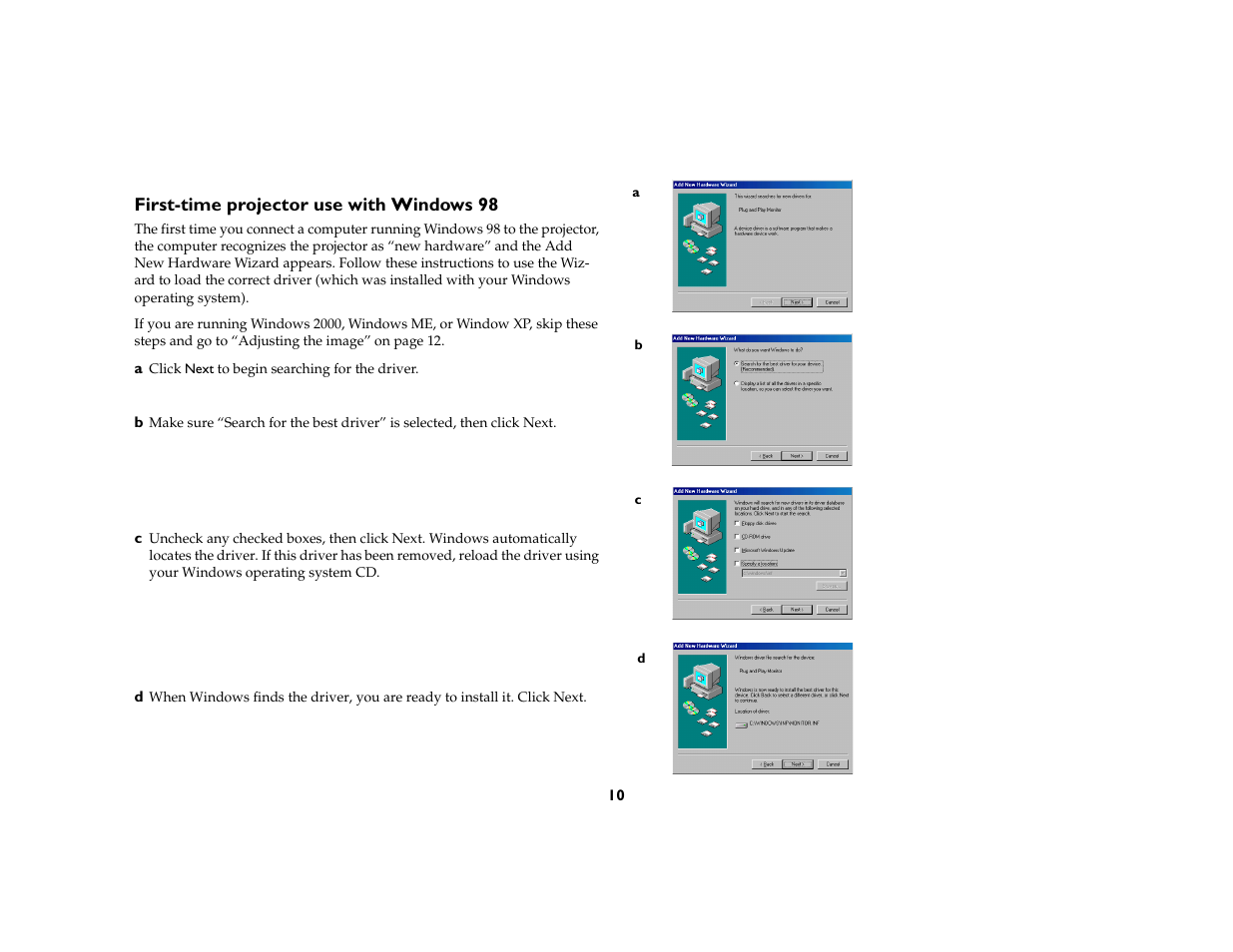 Ask Proxima C180 UG User Manual | Page 11 / 49