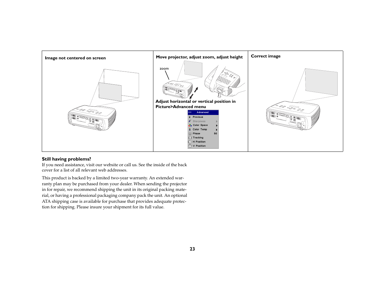 Ask Proxima C180 UG User Manual | Page 24 / 49