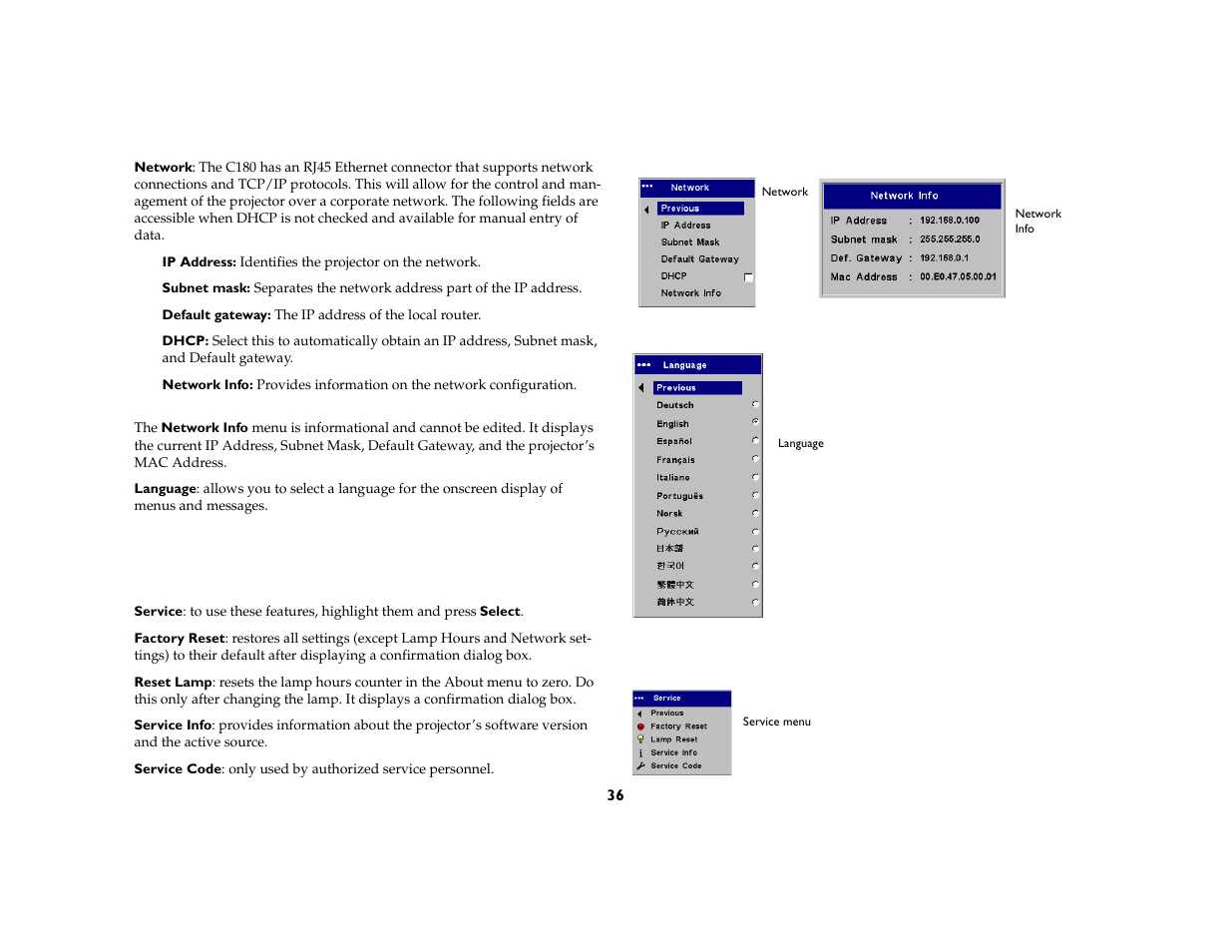 Ask Proxima C180 UG User Manual | Page 37 / 49