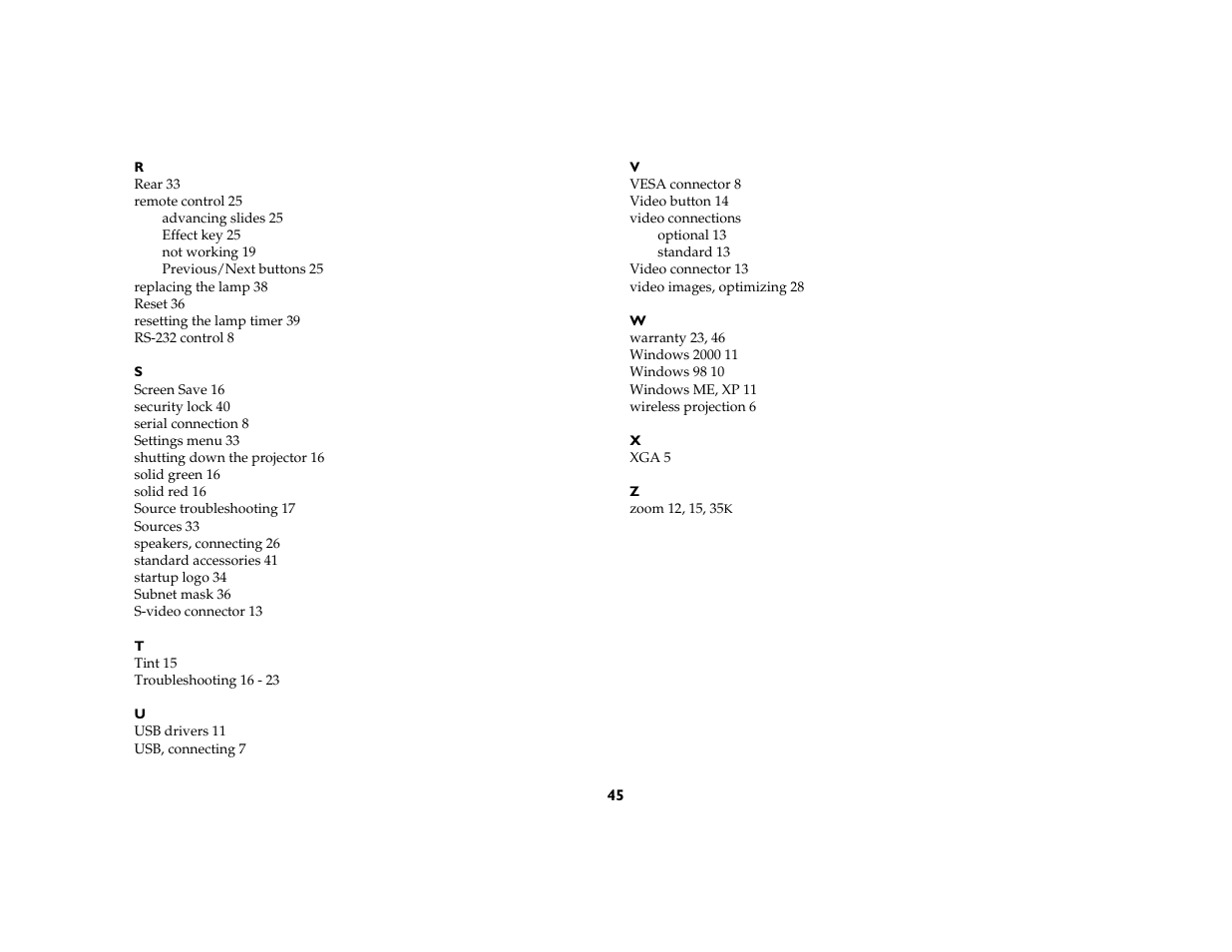 Ask Proxima C180 UG User Manual | Page 46 / 49