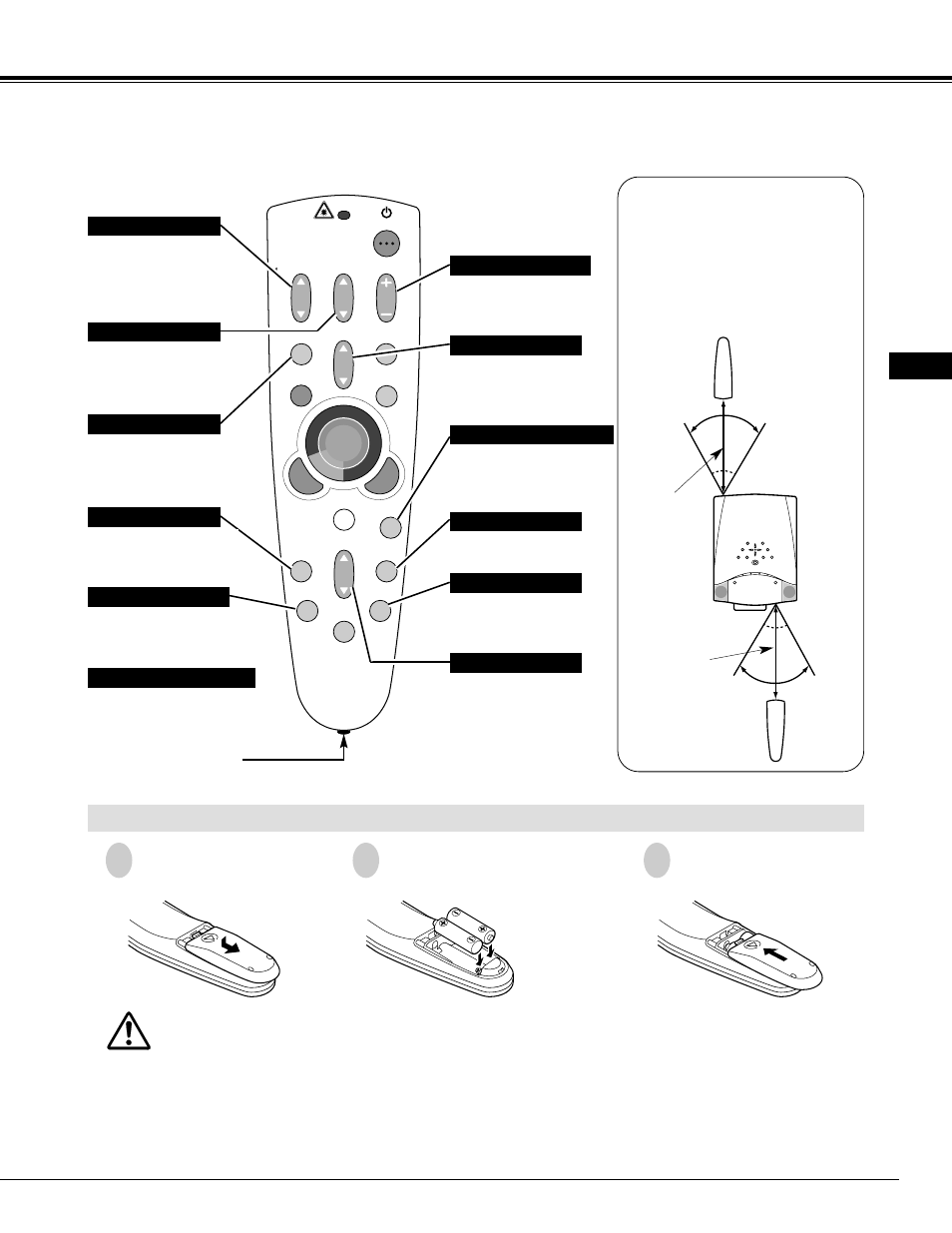 Before operation, Remote control batteries installation | Ask Proxima 9290 User Manual | Page 15 / 46