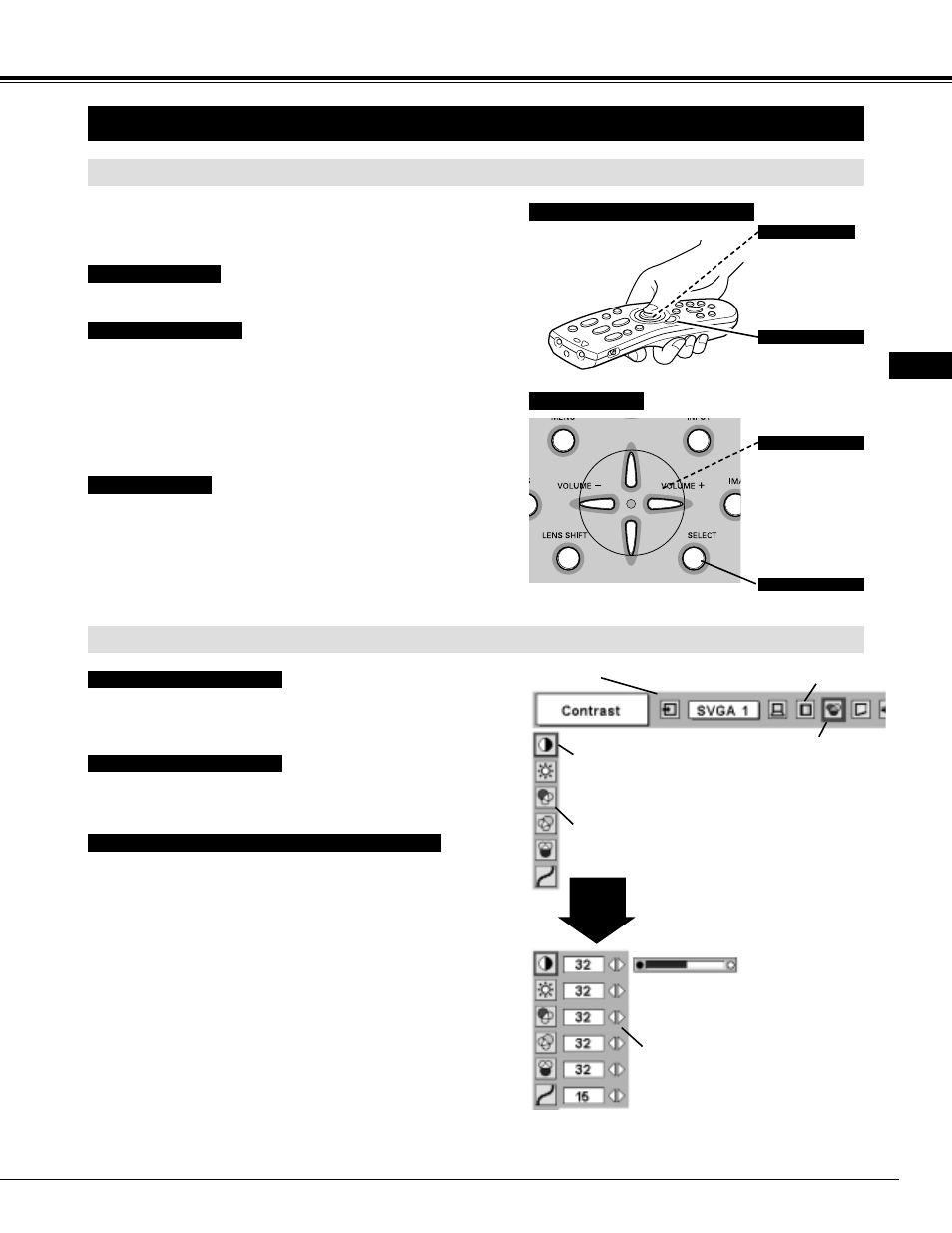 Operating on-screen menu | Ask Proxima 9290 User Manual | Page 17 / 46