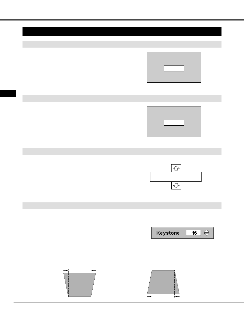 Basic operation, Adjusting screen, Keystone adjustment | Zoom adjustment focus adjustment, Lens shift adjustment | Ask Proxima 9290 User Manual | Page 20 / 46