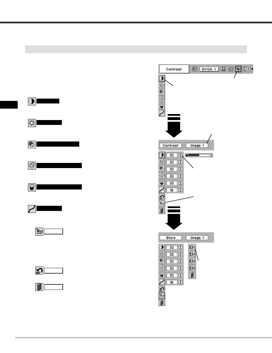 Computer input, Image level adjustment | Ask Proxima 9290 User Manual | Page 28 / 46
