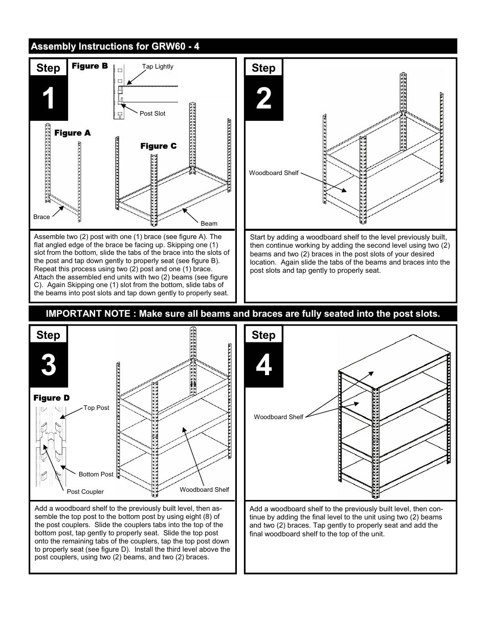 Edsal GRW60-4 User Manual | Page 2 / 2