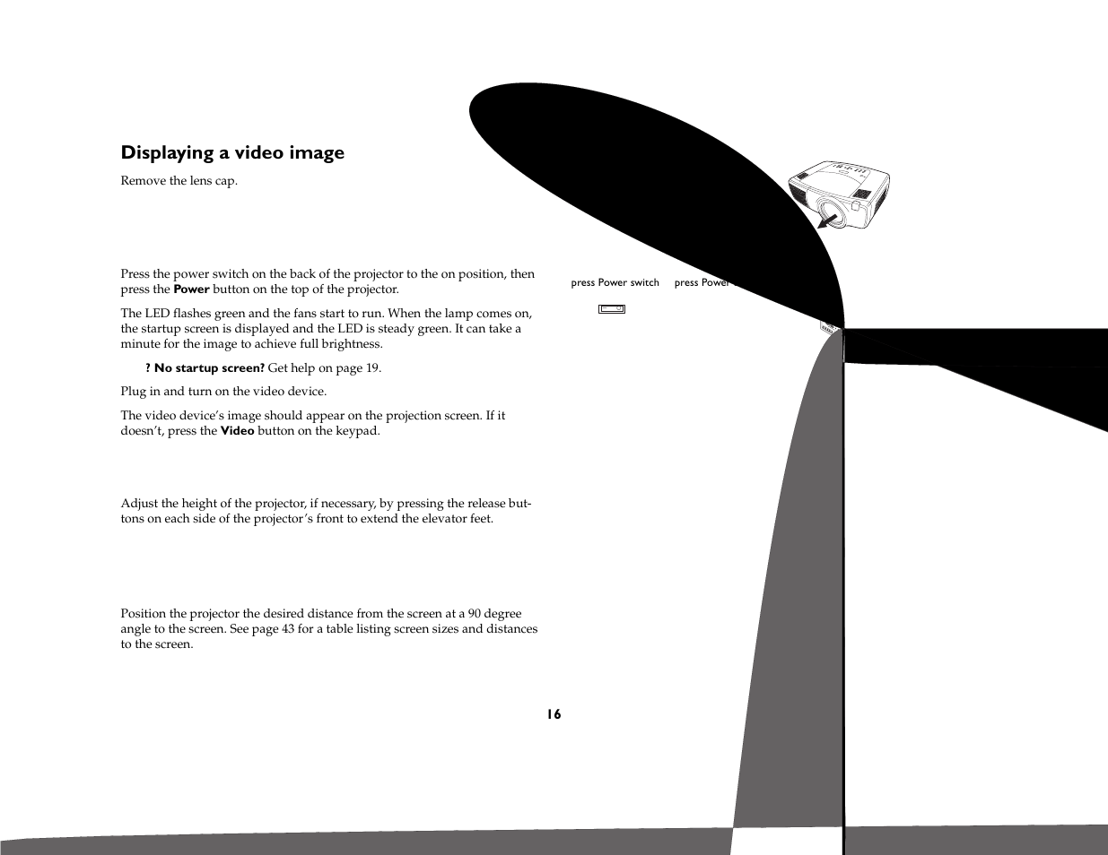 Displaying a video image | Ask Proxima C450 Projectors User Manual | Page 16 / 59