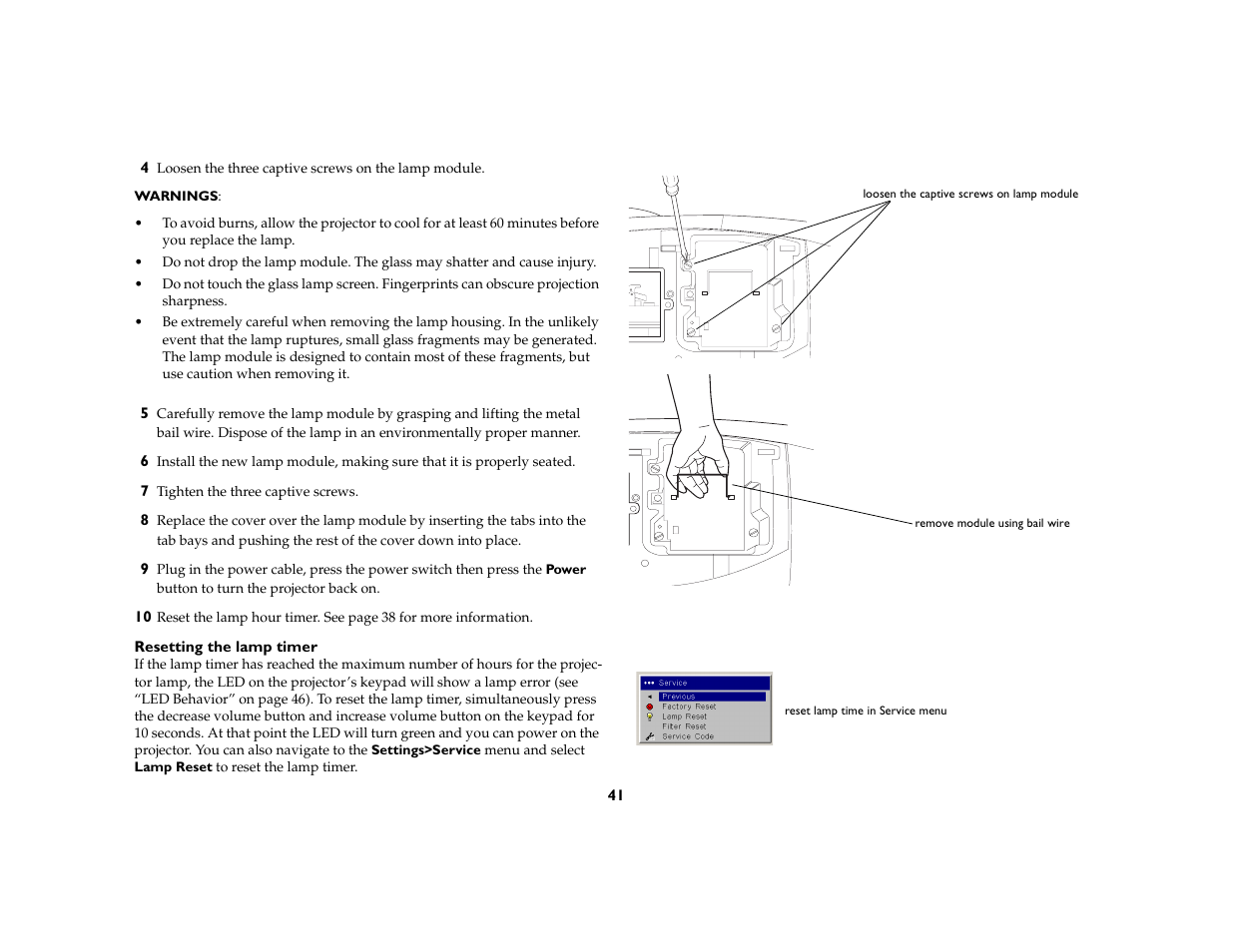Ask Proxima C450 Projectors User Manual | Page 41 / 59
