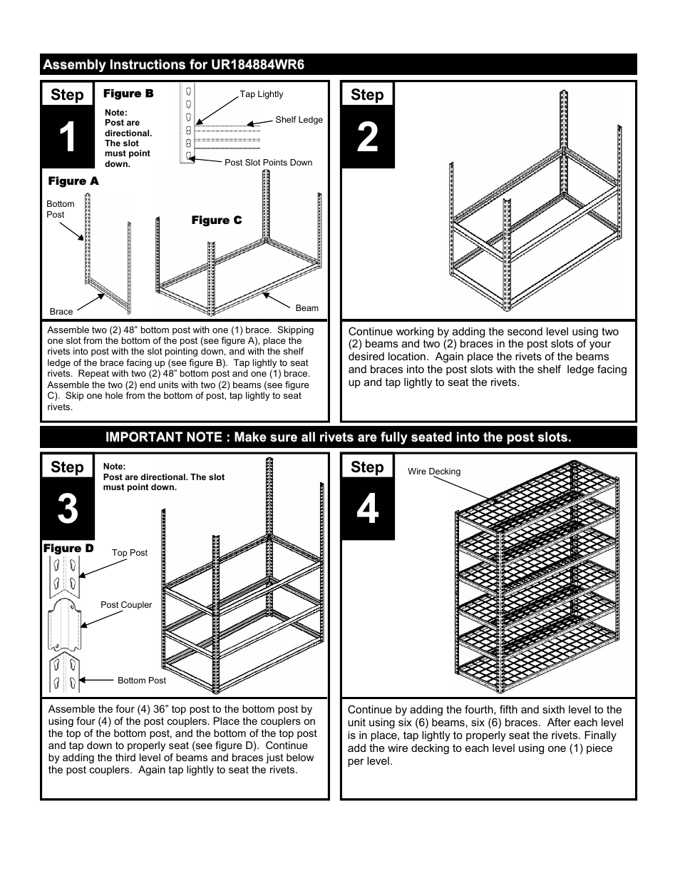 Edsal UR184884WR6 User Manual | Page 2 / 2