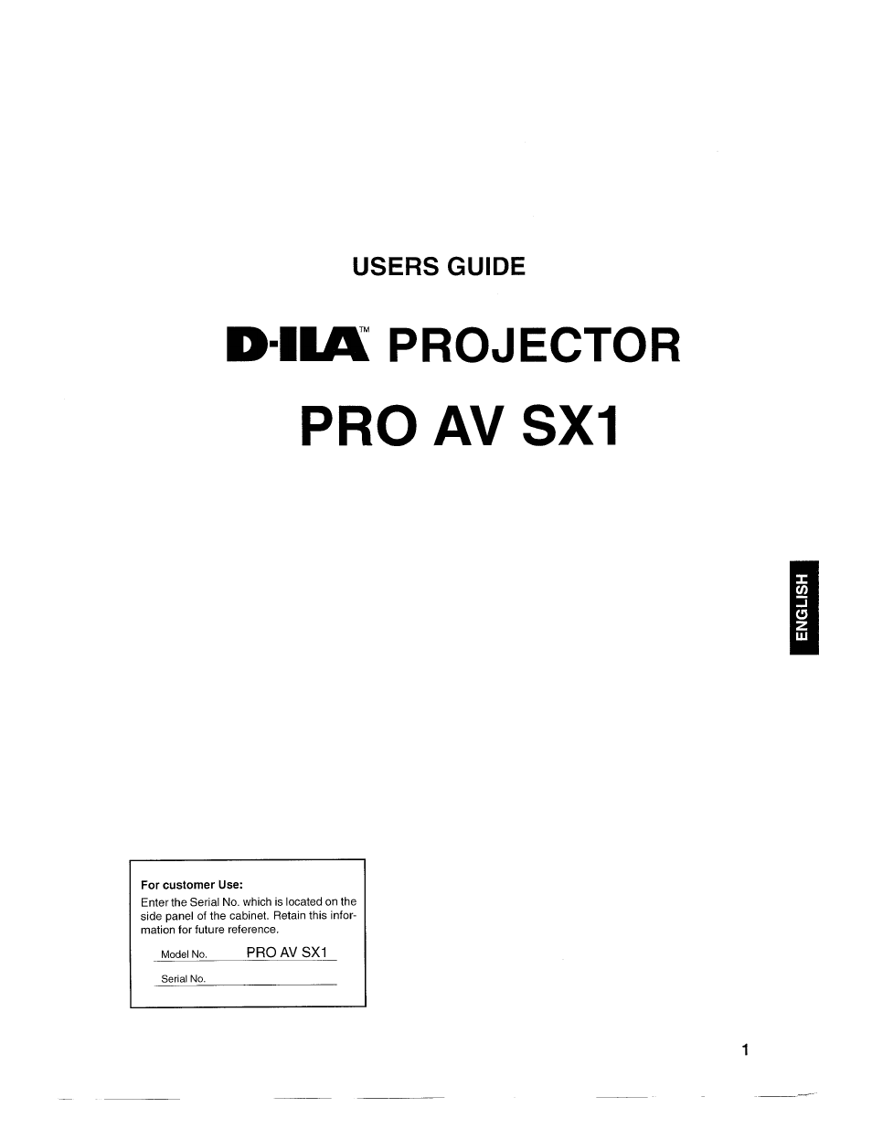 Ask Proxima D-ILATM Pro AV SX1 User Manual | 57 pages