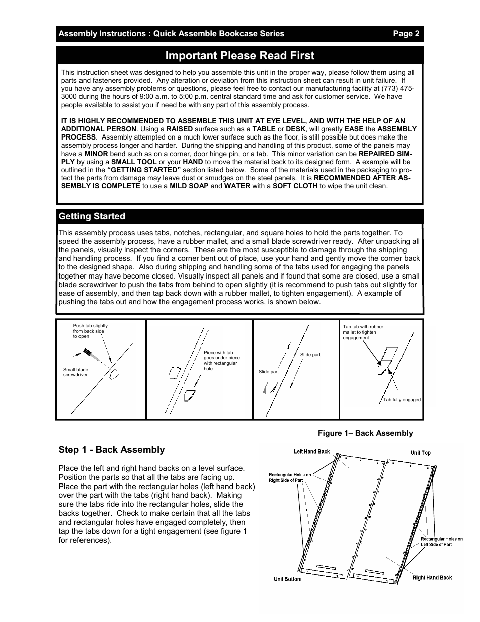 Important please read first | Edsal SB623034 User Manual | Page 2 / 4