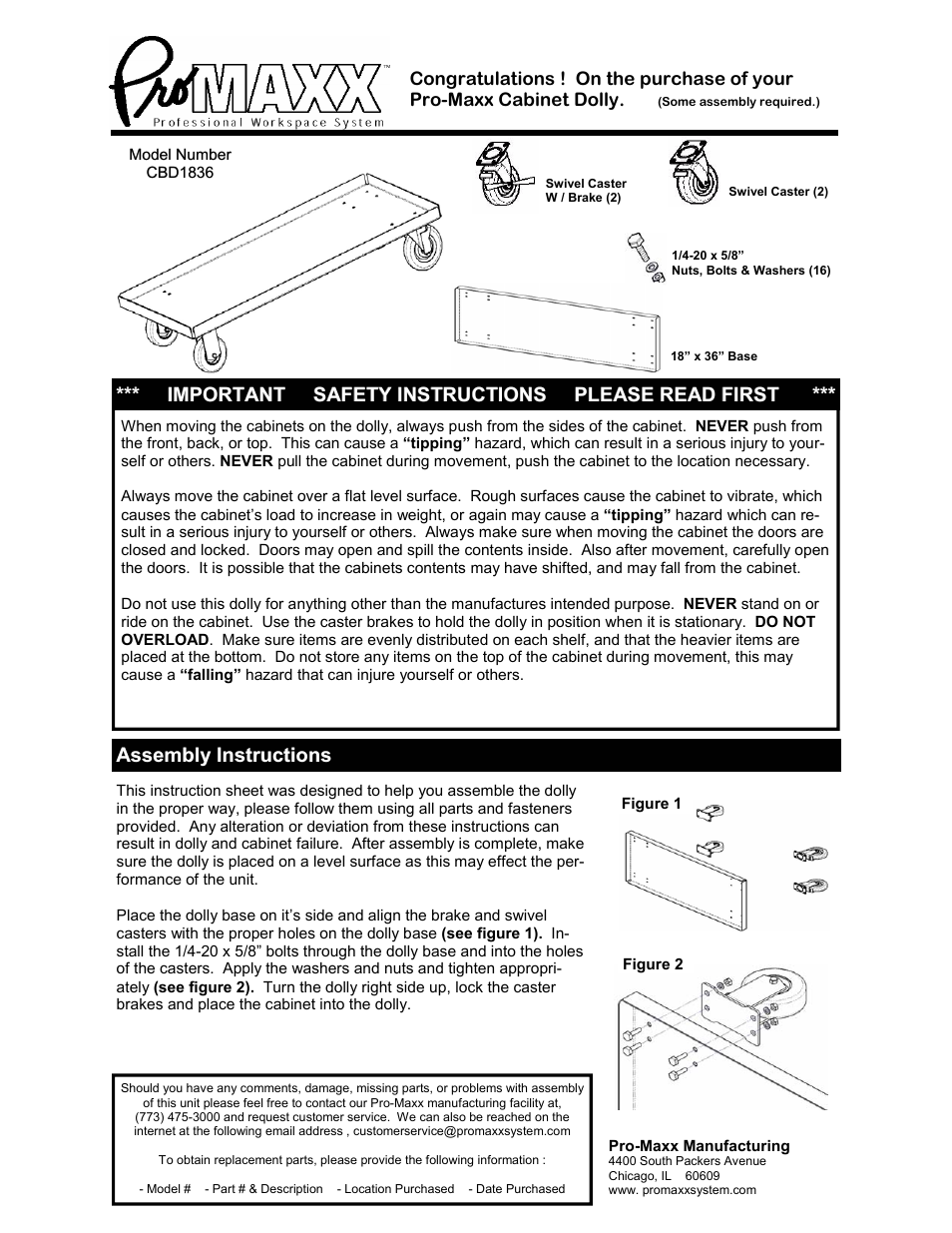 Edsal CBD1836 User Manual | 1 page