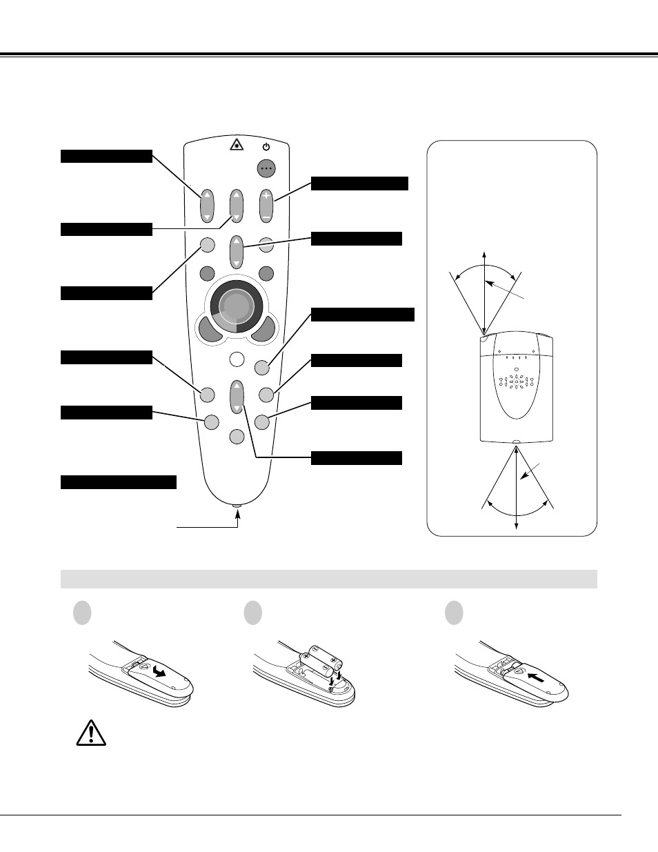 Before operation, Remote control batteries installation | Ask Proxima 9280 User Manual | Page 17 / 48