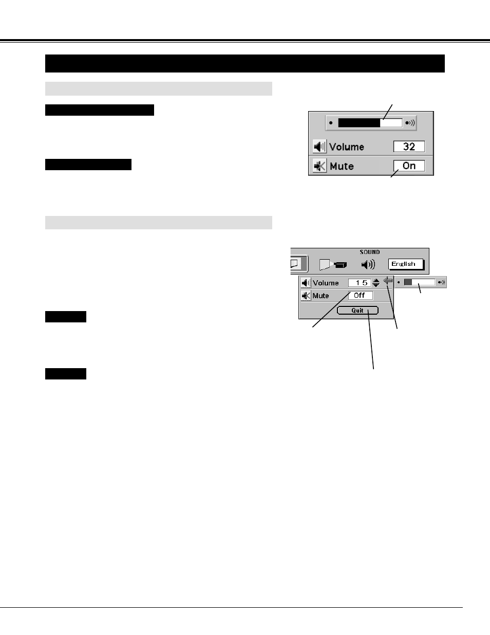 Sound adjustment, Basic operation, Direct operation menu operation | Ask Proxima 9280 User Manual | Page 23 / 48