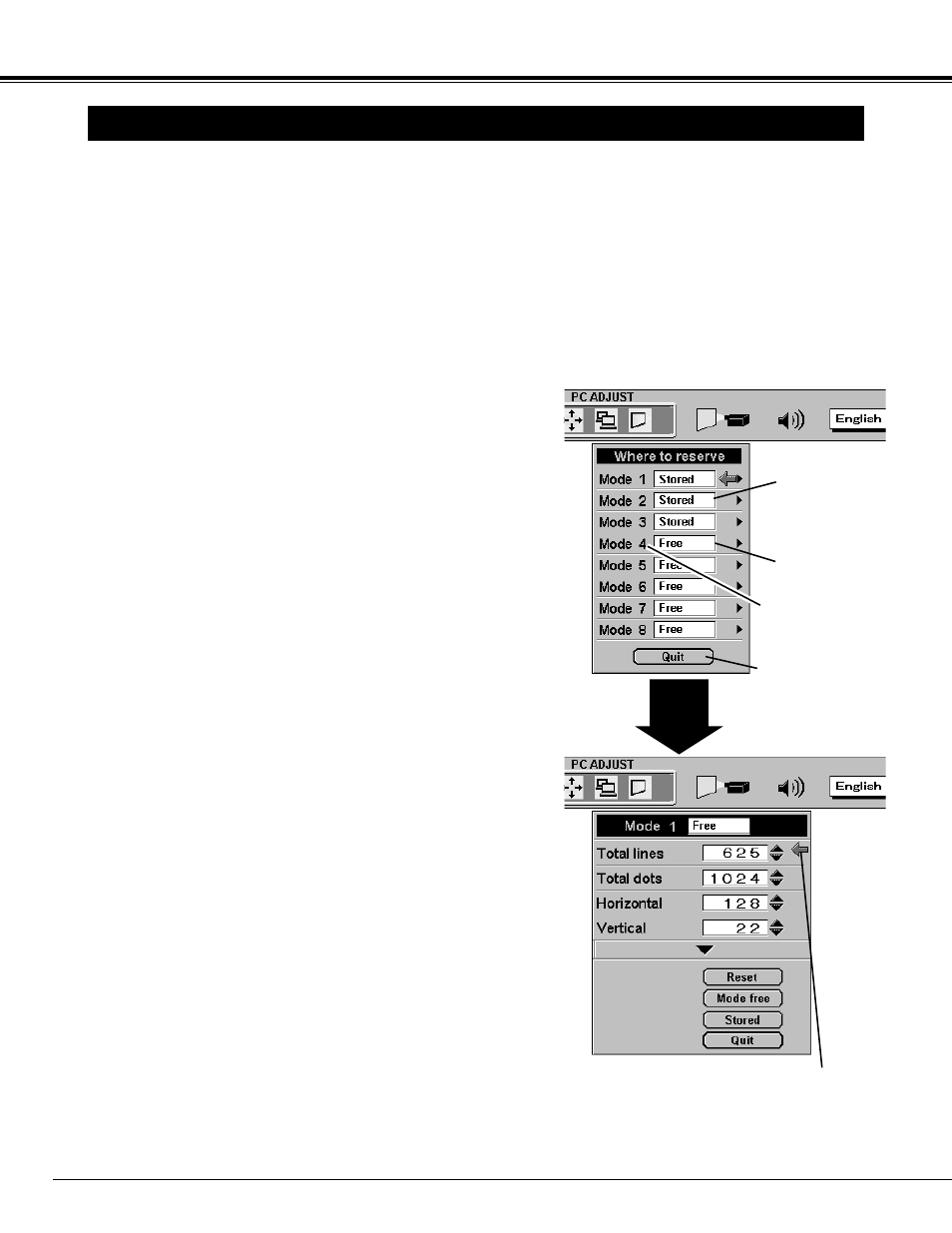 Pc adjustment, Computer mode | Ask Proxima 9280 User Manual | Page 26 / 48