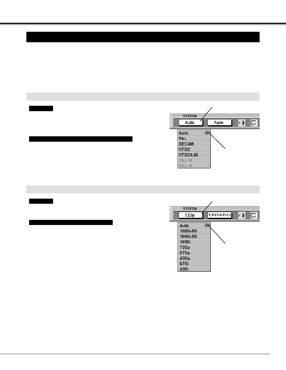 Selecting color system, Video mode | Ask Proxima 9280 User Manual | Page 33 / 48