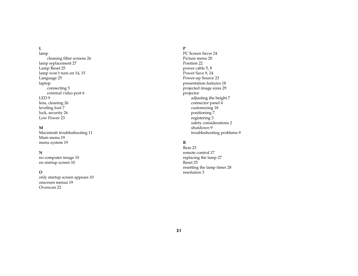 Ask Proxima M6 User Manual | Page 32 / 33