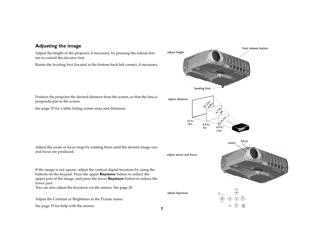 Adjusting the image | Ask Proxima M6 User Manual | Page 8 / 33