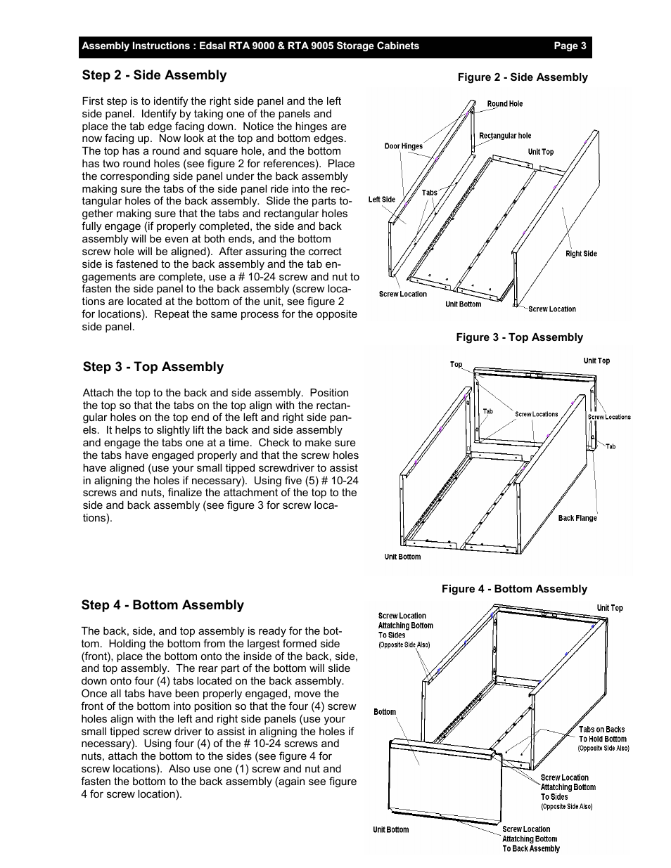 Edsal RTA9000 User Manual | Page 3 / 4