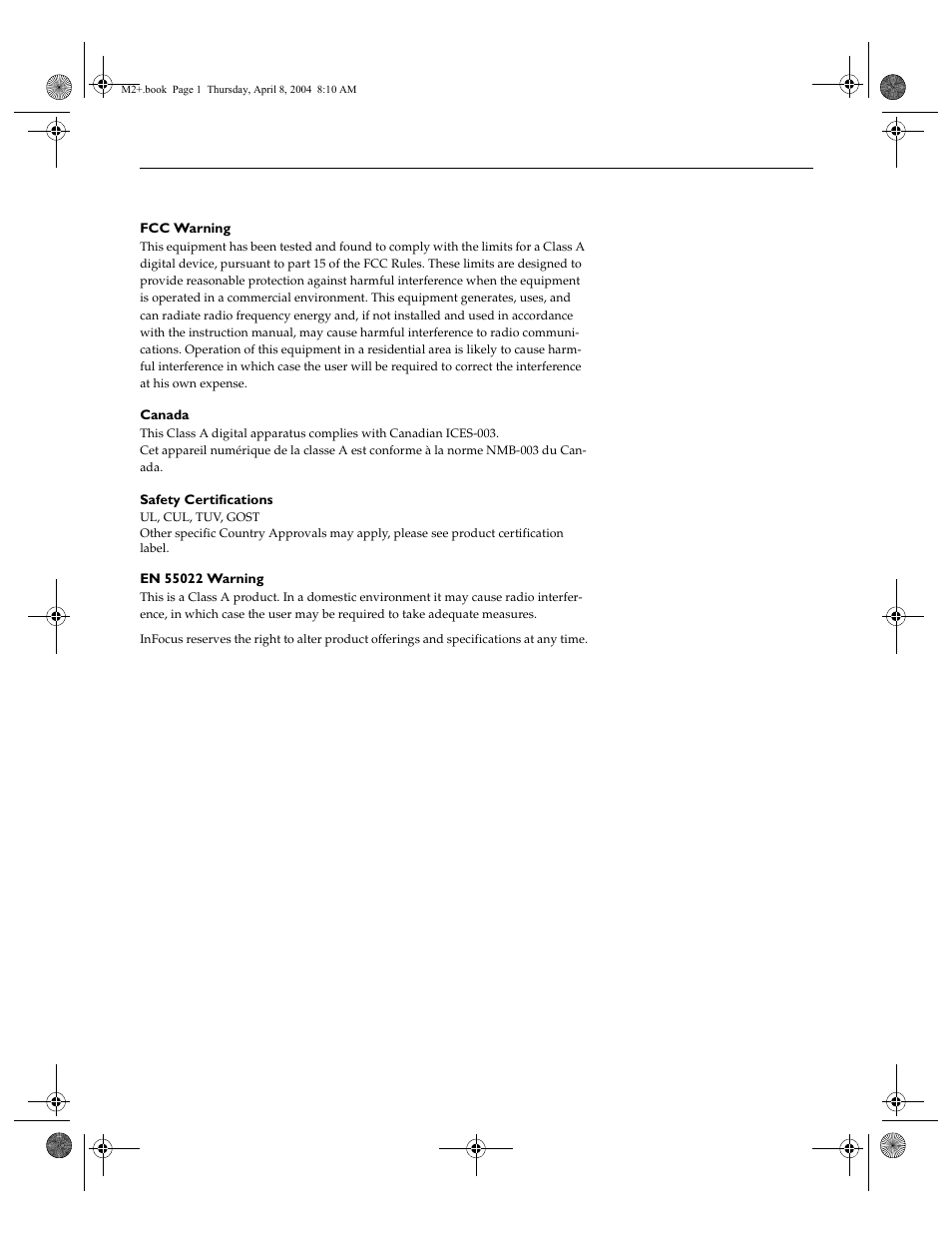 Ask Proxima M2+ User Manual | Page 2 / 51