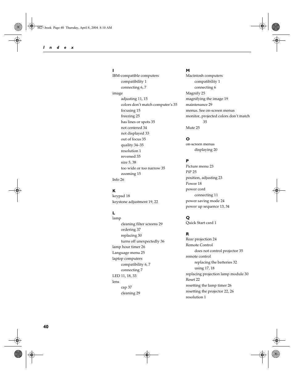 Ask Proxima M2+ User Manual | Page 47 / 51