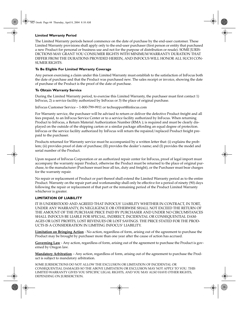 Ask Proxima M2+ User Manual | Page 51 / 51