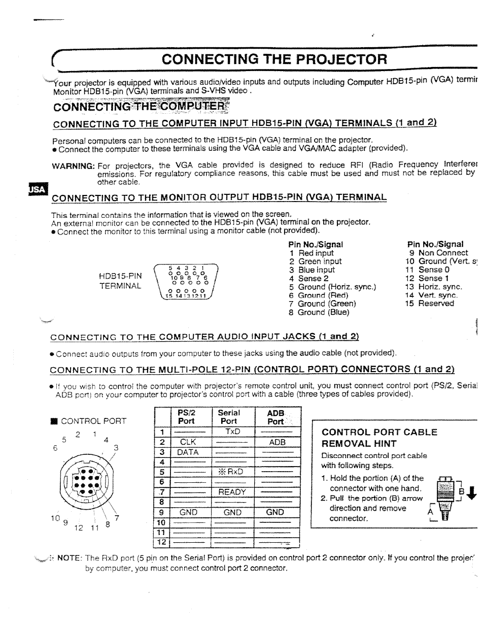 Connecting the projector | Ask Proxima DP5950 User Manual | Page 10 / 50