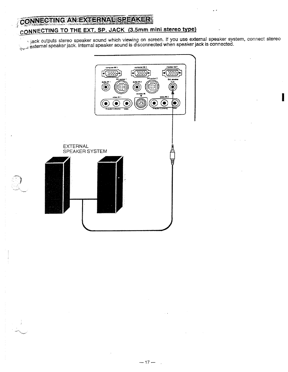 Cpnnjctjng | Ask Proxima DP5950 User Manual | Page 17 / 50