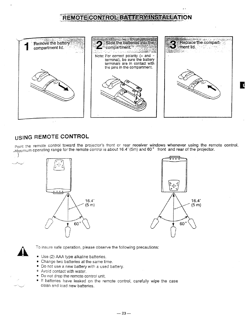 Using remote control | Ask Proxima DP5950 User Manual | Page 23 / 50