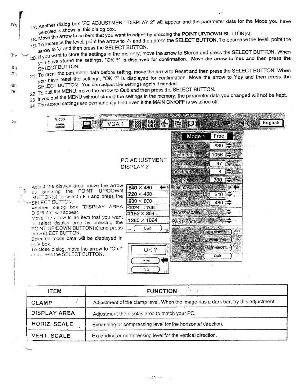 Cusaigeg, Y—0». r | Ask Proxima DP5950 User Manual | Page 41 / 50