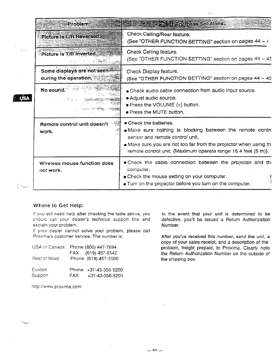Ask Proxima DP5950 User Manual | Page 50 / 50