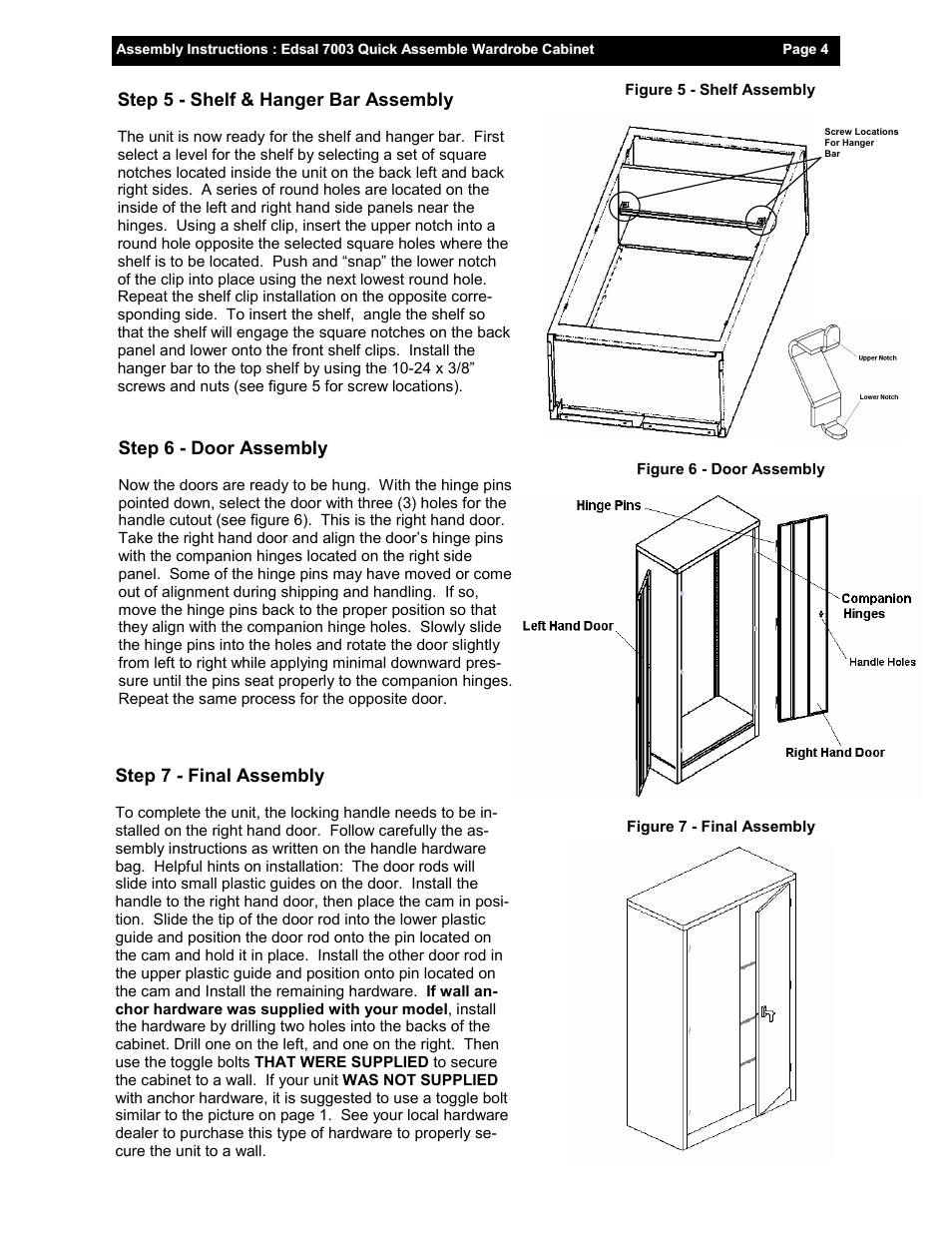 Edsal 7003 User Manual | Page 4 / 4