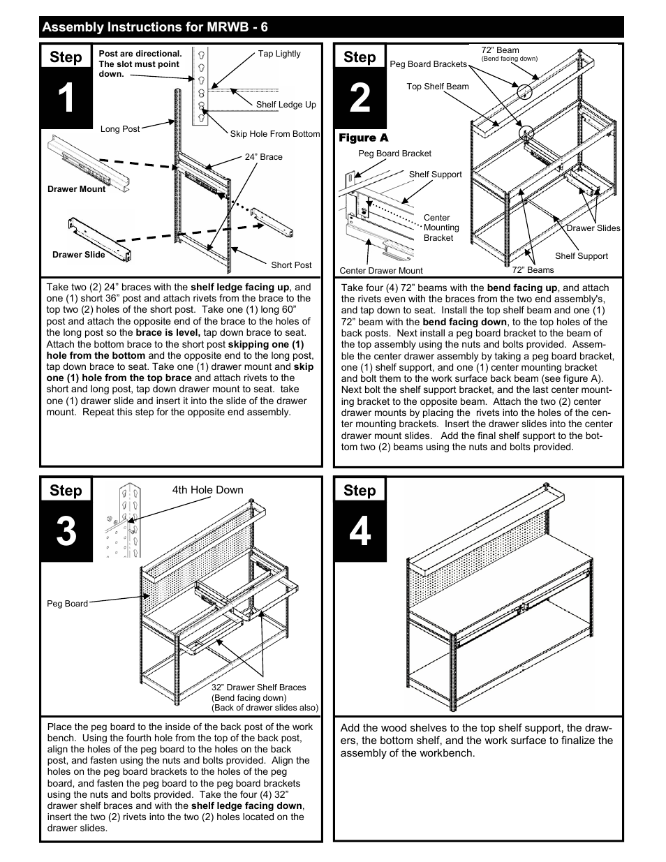 Edsal MRWB-6 User Manual | Page 2 / 2