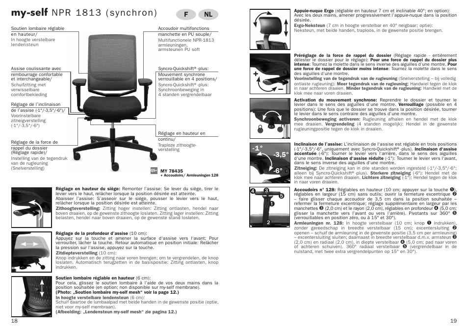 My-self npr 1813 (synchron), Nl f | Trendoffice my-self User Manual | Page 10 / 21