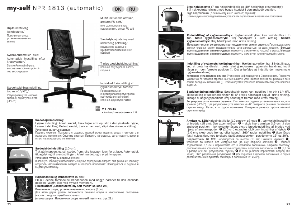 My-self npr 1813 (automatic), Ru dk | Trendoffice my-self User Manual | Page 17 / 21