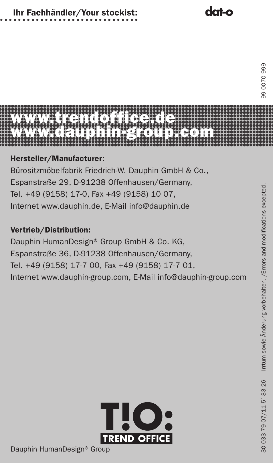 Dat-o | Trendoffice dat-o User Manual | Page 17 / 17