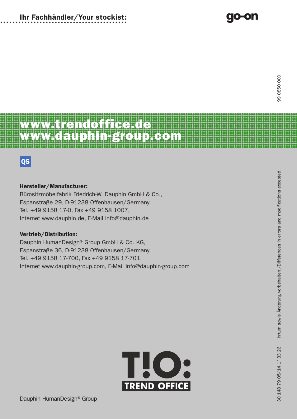 Go-on | Trendoffice go-on User Manual | Page 9 / 9