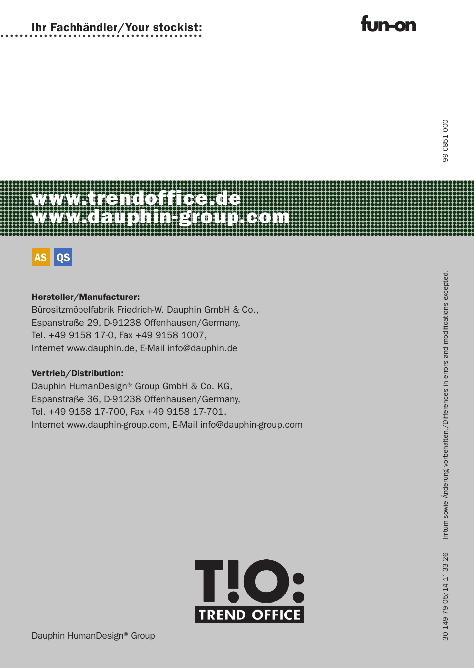 Fun-on | Trendoffice fun-on User Manual | Page 13 / 13