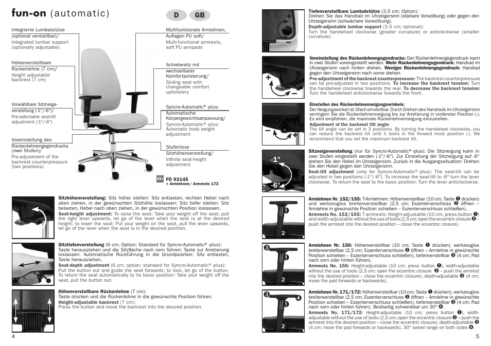 Fun-on (automatic), Gb d | Trendoffice fun-on User Manual | Page 3 / 13