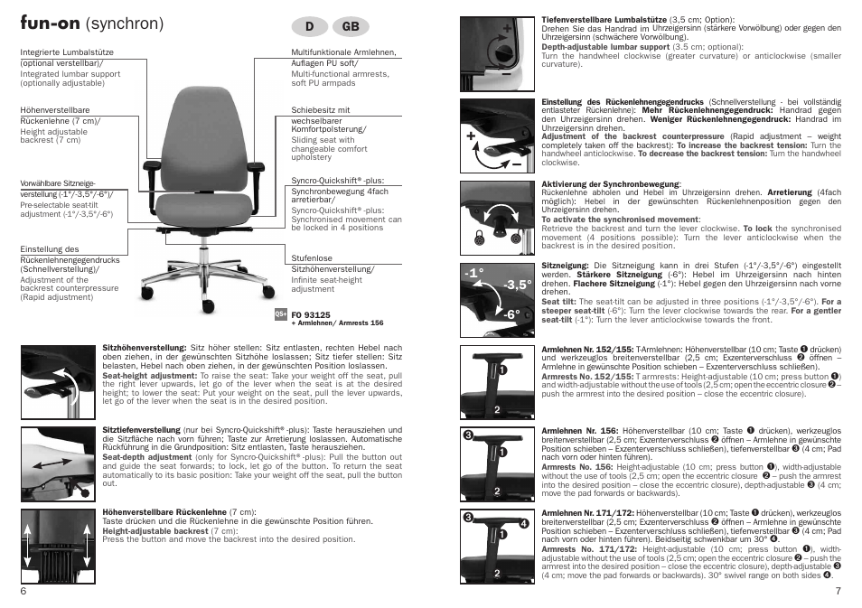 Fun-on (synchron), Gb d | Trendoffice fun-on User Manual | Page 4 / 13