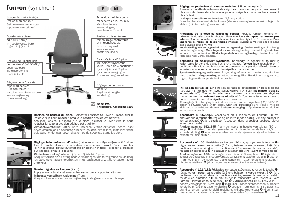 Fun-on (synchron), Nl f | Trendoffice fun-on User Manual | Page 6 / 13