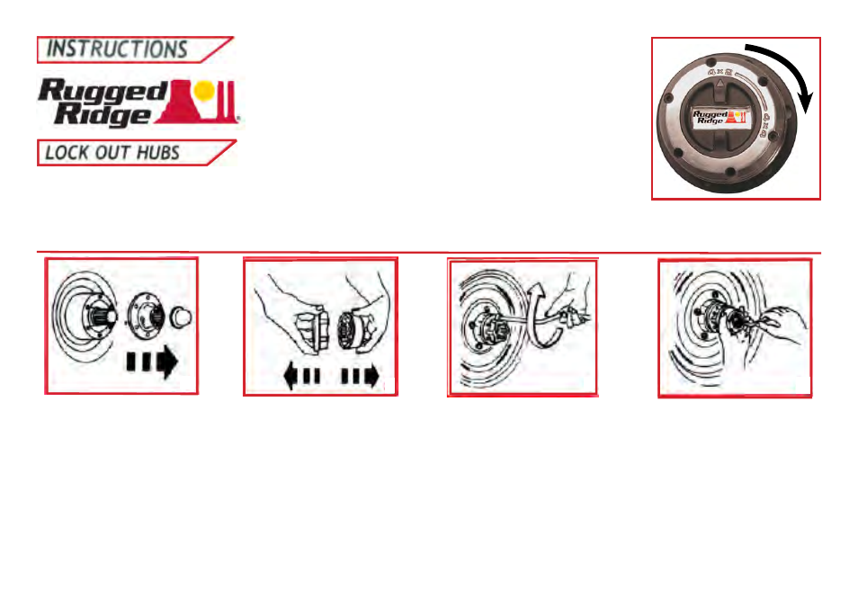 Rugged Ridge Manual Locking Hub Set, 86.5-93 Nissan Frontier, Pathfinder, & Xterras User Manual | 1 page