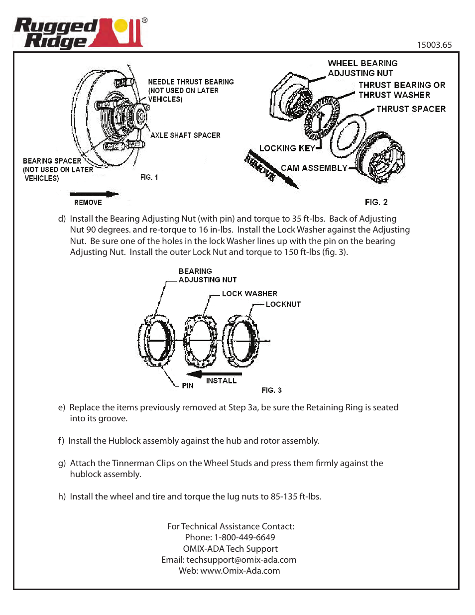 Rugged Ridge Manual Locking Hub Conversion Kit, 90-97 Ford, Mazda SUV & Pickup User Manual | Page 2 / 2